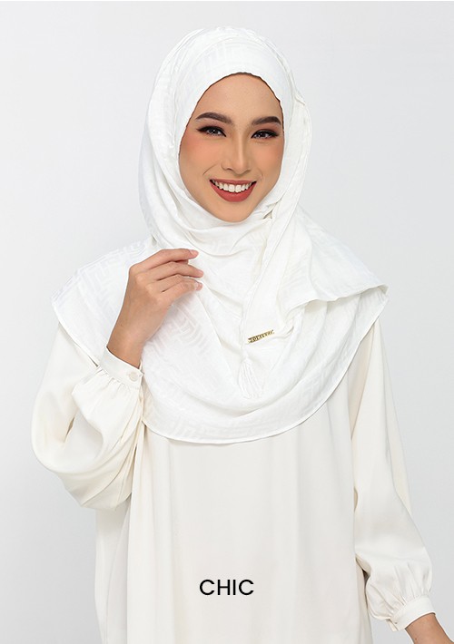 Jacquard Monogram White
